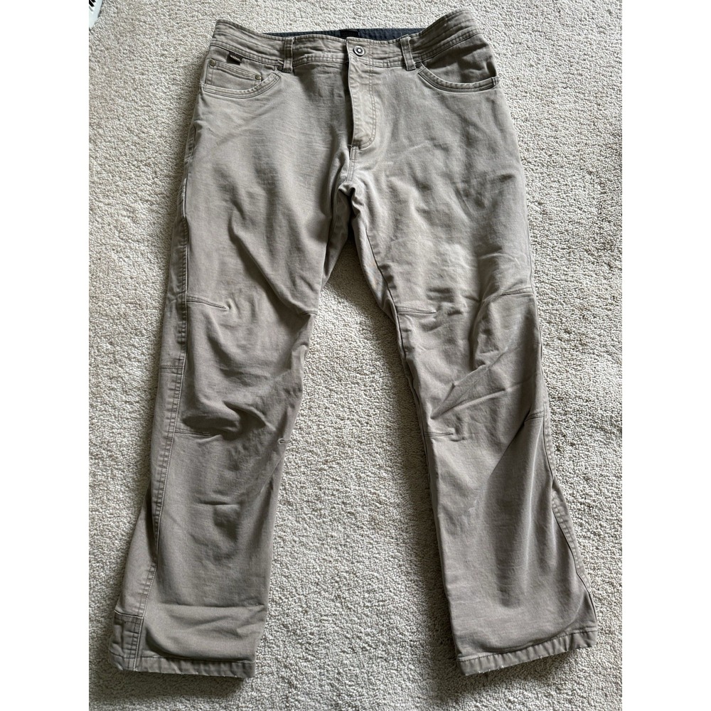 Kuhl Hot Ryder Khaki Flannel Lined Pants Size 35x30